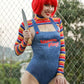 Halloween Costumes for Women Scary Nightmare Killer Doll Wanna Play Movie Character Bodysuit Chucky Doll Costume Set