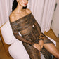Leopard Print Two Piece Set Women Long Sleeve Strapless Top And Maxi Skirt Matching Sets Female Elegant Print Dress Set