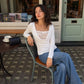 Y2k Shirts for Woman Draped Cowl Neck Long Sleeve Top with Lace Tube Top Two Piece Set White Black Fall 2026