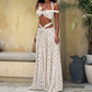 Sexy 2 Piece Tie-dye Halter Crop Top and Matching Maxi Skirt Set Holiday Outfits Woman Clothing