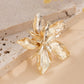 Unique Exaggerated Large Petal Flower Rings for Women Vintage Geometric Adjustable Finger Ring Grunge Jewelry Steampunk