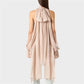 Chic Halter Neck Chiffon Blouse for Women Tie Back Asymmetrical Hem Flare Sleeve Sheer Mesh Top Casual Summer Party Club