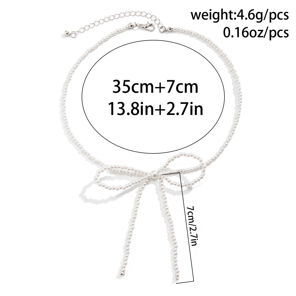 Exquisite Elegant Knotted Bowknot Clavicle Chain Necklace Women Goth Imitation Pearl Ball Choker Aesthetic Jewelry Accessories