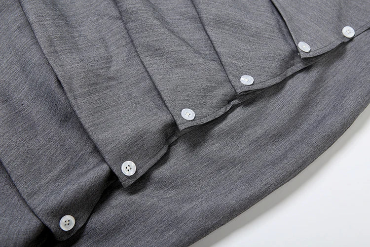 Sexy Ruched Bottom Women Button Zip Mid-Calf Skinny Peach Hip Simple Elegant Wild Collegiate Style Commute Streetwear