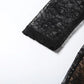 Sexy Black Lace Maxi Dresses Elegant Woman for Party Dress Suits Long Sleeve Cardigan 2 Piece Set