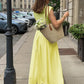 Elegant Fashion Sleeveless Long Dresses for Summer Casual Loose Yellow Dress French Style Woman Clothes