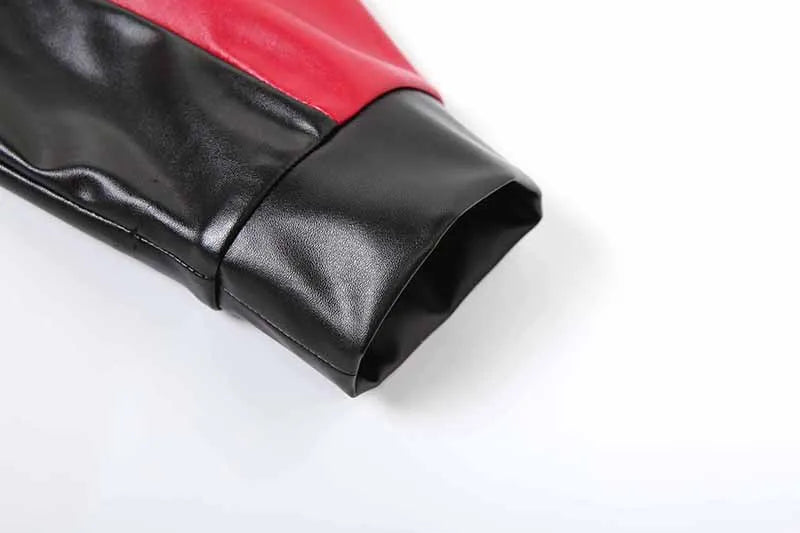 Cropped PU Leather Jacket Coat for Woman Winter Fashion Outwears 2025 New Arrivals