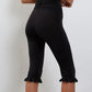 Women Capri Pants Low Rise Elastic Waist Sexy Solid Y2k Cropped Leggings Knee Length 00s Summer Crop Tights Bottoms