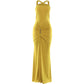 Sexy Cross Ruched Dress Women Elegant Sleeveless Metal Buckle Patchwork Classic Fashion Evening Party Gown Bodycon