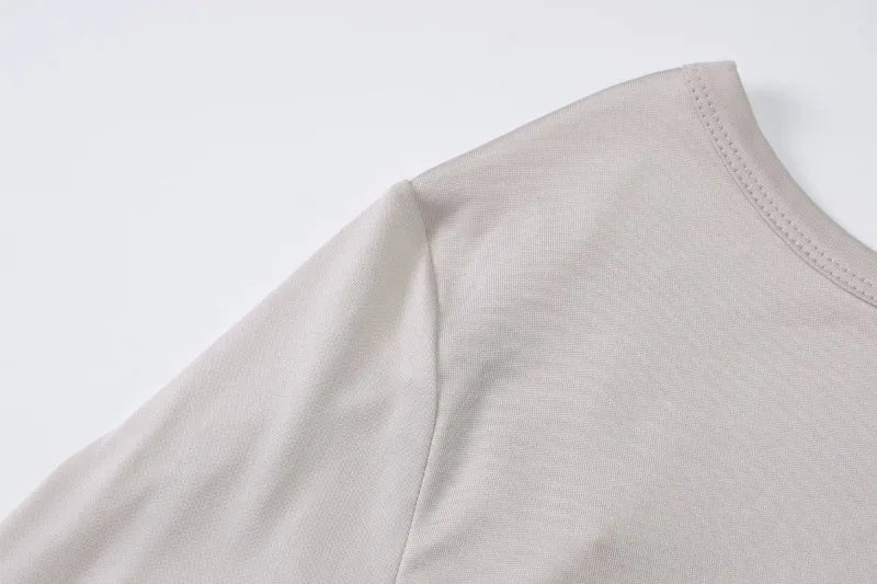 Solid Color Backless Long Sleeve Top Popular Clothing Woman Fall 2025 Ladies T Shirts