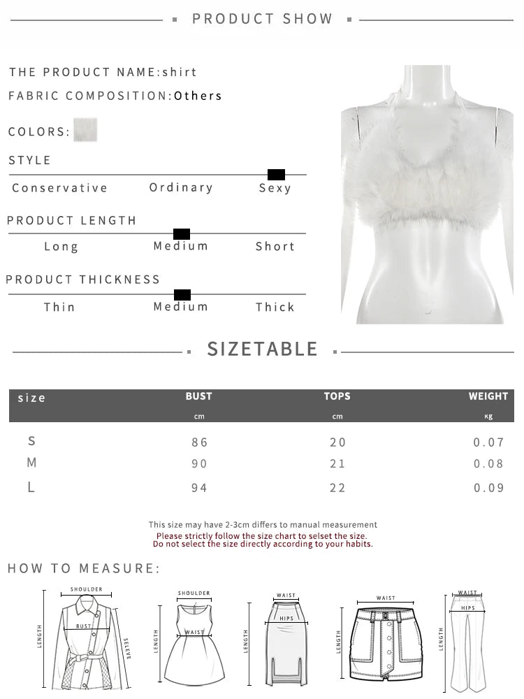Sexy Furs Backless Tank Top Women Fashion Classic Halter Bandages Elegant Chic Party Clubwear Hottie Simple Crop Vest