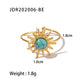 New Design Natural Stone Stainless Steel Ring Women Waterproof Stylish Golden Jewelry 2022 NEW Set