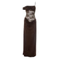 See Through Lace Spliced One Shoulder High Split Maxi Dress European Style Clothes Woman Sexy Party Dresses