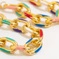 2Pcs Punk Hip Hop Heavy Metal Necklace Bracelet for Women Exaggerated Gold Color Thick Chain Jewelry Set Party Neck Accessories