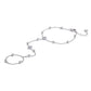 Trendy Stainless Steel Zircon Beads Back of Hand Chain Finger Bracelet Fashion Chic Sexy Jewelry Waterproof Wholesale Gift