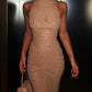 Sleeveless Ruched Sexy Maxi Dress For Women Gown Fashion Two Layer Mesh Bodycon Club Long Dress Vestido Elegant