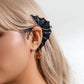 1PC Goth Red Bead Crystal Ear Cuff Earring for Women Trendy Vintage No Piercing Tassel Clip Earring Halloween Party Jewelry Gift