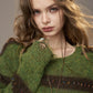 Cute Casual Knit Color Accent V Neck Loose Cardigan Sweater for Women