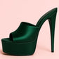 Summer New Women's Thick Bottom, Fine High Heels, Toothed Cool Slippers, Fashion Show, Party, Ultra High Heel Sandals