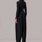 Long Sleeve Draped Sexy Jumpsuit Women Overalls Autumn Winter New Patchwork Solid Turtleneck High Waist Slim Jumpsuis