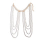 Bridal Tassel Imitation Pearl Shoulder Chain Necklace for Women Elegant Shawl Wedding Jewelry Accessories