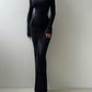 Elegant Turtleneck Dress Women Classic Ruched Fall Trend Full Sleeve Stretch Party Prom Skinny Stretch Slim Vestidos