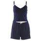 Sporty Streetwear Women Trend Simple 2-Piece Set Trend Fashion Bow Appliques Low Chest Camisole+Shorts Hottie Suits