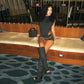 Black Cutout Sleeveless Bodysuit Rompers Sexy Women's High Waist Jumpsuit With Chains Plus Size Outfit Night Club Wear