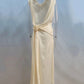 Satin Backless Sexy Maxi Dress For Women Elegant Rose Thigh High Split Beach Holiday Long Dress Gorgeous Club Gown