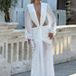 Leopard Print Long Sleeve Sexy Maxi Dress Women Fashion Hollow Out Backless Draped Ruched Bodycon Club Party Long Dress