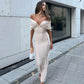 V Neck Off Shoulder Backless Maxi Dresses Elegant Evening Party Dress Woman Clothing