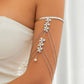 17 Styles Boho Crystal Pendant Cuff Open Bangles for Women Wed Bridal Goth Tassel Link Arm Bracelets Party Jewelry Gift