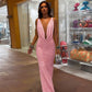 Shiny Rhinestone Deep V Backless Maxi Dresses Sexy Elegant Evening Gown Birthday Dress for Woman 2026