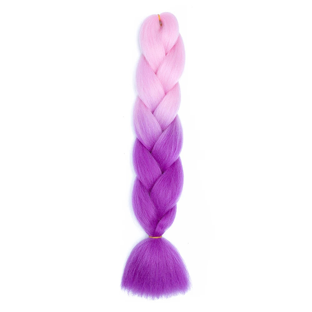 24 Inch Jumbo Braids Extensions Synthetic Braiding Hair Afro Ombre Color kanekalon Hair for Children Braid