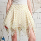 Polka Dot Irregular Hem Skirt, High-Waisted Flowy A-Line Mini Skirt
