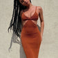 Vacation Knitted Maxi Dresses for Women Summer 2023 Elegant Sexy Party Cut Out Backless Bodycon Dress