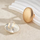 2Pcs Creative Matte Elliptical Geometric Open Ring Set for Women Punk Gold Color Adjustable Finger Ring Wed Accessories