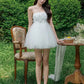 Puffy Hem Dress Women Feather Tassel Bow Decoration Sweet Style Fashion Summer Birthday Party Elegant Mini Bodycon
