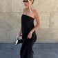 Metal Buckle Patchwork Dress Women Fashion Classic Backless Sleeveless Elegant Chic Banquet Party Street Maxi Bodycon