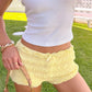 Women Summer Y2K Lace Tiered Shorts Low Waist Bow Front Ruffle Hot Pants Casual Smocked Bodycon Mini Shorts