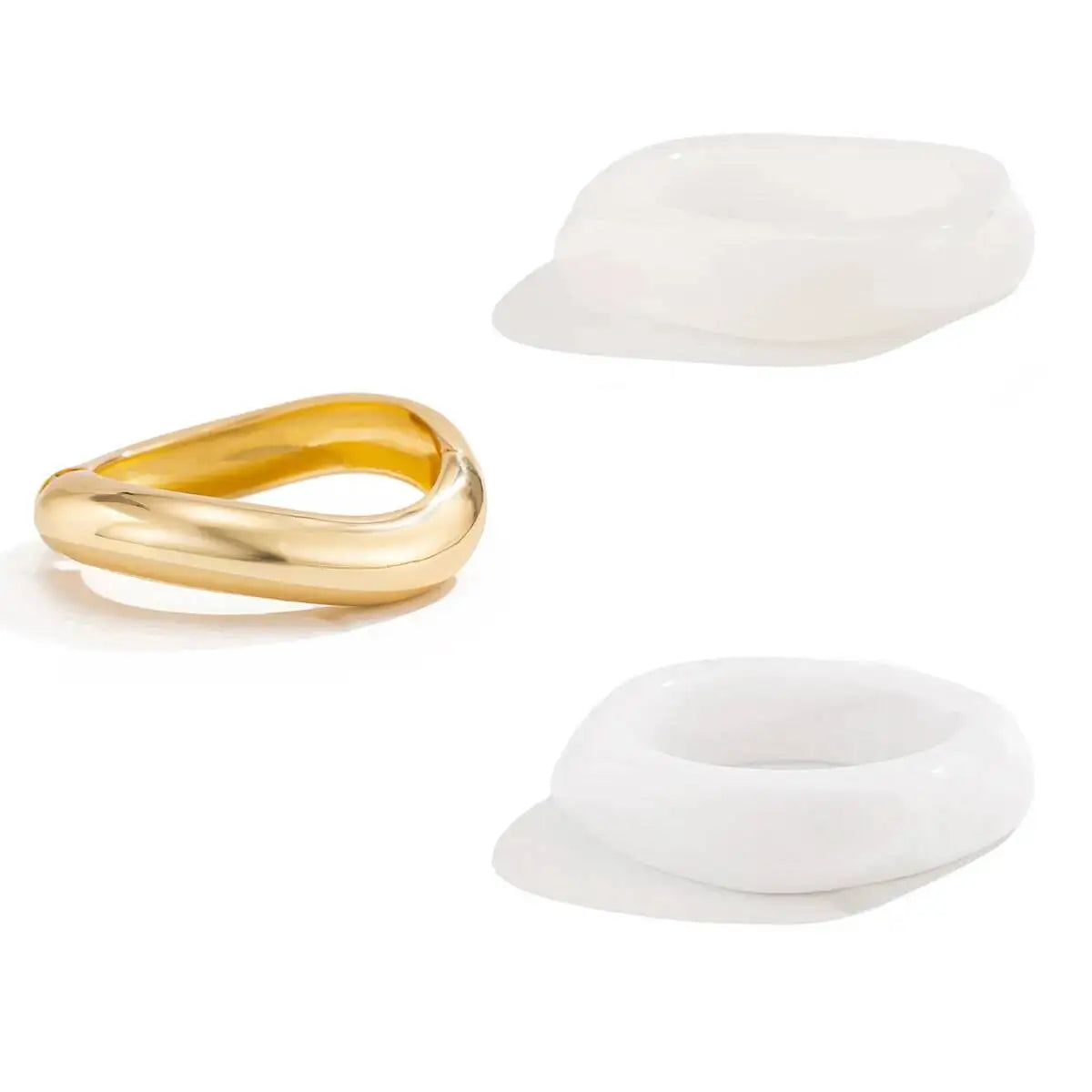 3 Styles Creative Irregular Acrylic Resin Wide Bangle Women Kpop Fashion Stackable Couple Charm Bracelet Steampunk Jewelry