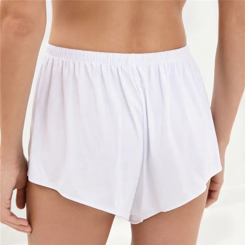 Women Sexy Lace Trim Sleep Shorts Elastic Waist Satin Pajama Shorts with Floral Lace Panel for Daily Casual Loungewear
