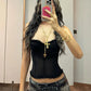 Folds Sexy Strapless Tops Y2K Patchwork See Through Skinny Summer Trend Backless Wild Basic Street Vacation Chic Vest