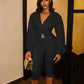 Elegant Blazer 2-Piece Set Women Single Breasted Jacket+Calf Pants Matching Simple Solid Office Commute Slim Outfits