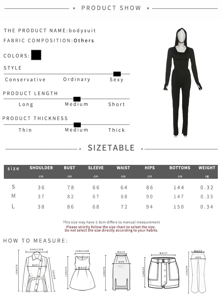 Hooded Backless Jumpsuit Woman Sexy Fitness Waistless Stretch Skinny Midnight  Activity Workout Streetwear Overalls