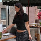 One Shoulder Short Sleeve Asymmetric Tops Women's T-shirts Casual Summer Clothing 2026