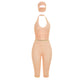 Stripe Print 3-Piece Set Women Headband+Halter Backless Vests+Elastic Waist Shorts Sporty Style Hottie Streetwear