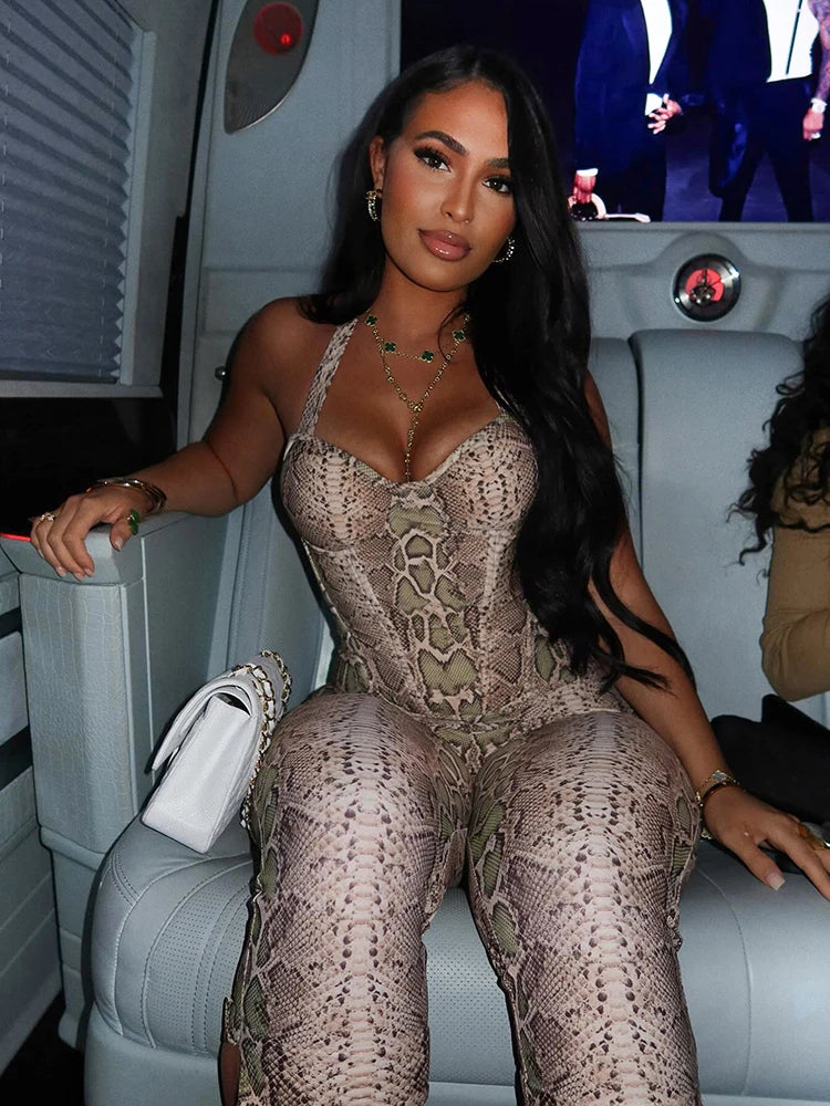 Serpentine 2 Piece Set Women Tracksuit Sexy Halter Backless Tank Tops+Skinny Shorts Matching Street Coquette Clubwear