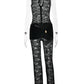 Lace See Through Sexy Jumpsuits Women Rompers Elegant Hollow Out Sleeveless High Waist Ruched Club Party Jumpsuit