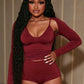 Trend 3 Piece Set Women Fashion Low-Neck Backless Camisole+Bike Shorts+Full Sleeve Jacket Simple Street Sport Suits